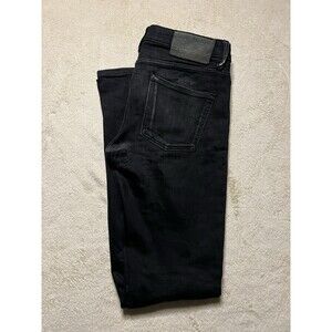 Naked & Famous ‘Skinny Guy’ Japanese Selvedge Size 32 Jeans Black Grunge Y2K